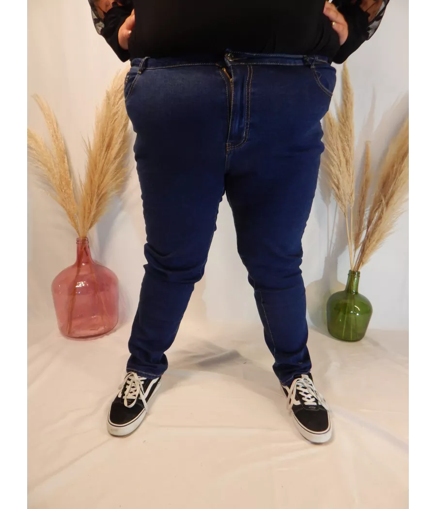 Jeans Curvy taille haute - Bleu Foncé