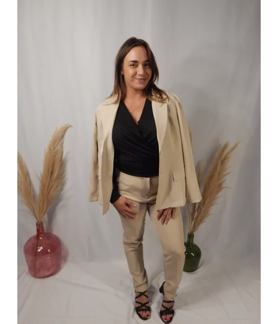 Pantalon cintré - Beige